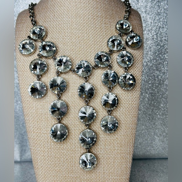 Chunky Rhinestone Statement Blingy Necklace & Earrings 4pc Bundle Set New NWT - Picture 10 of 11